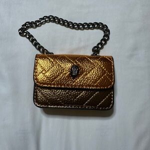 Mini Gold and Brown Chain Strap Bag